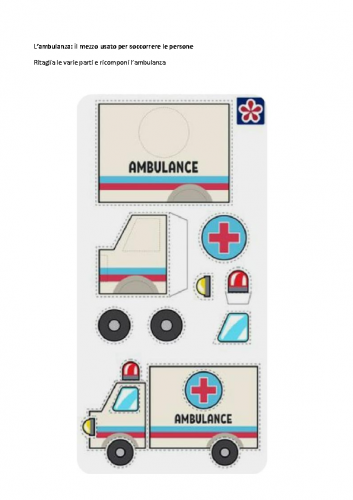 3D MEDI E GRANDI ambulanza e percorso